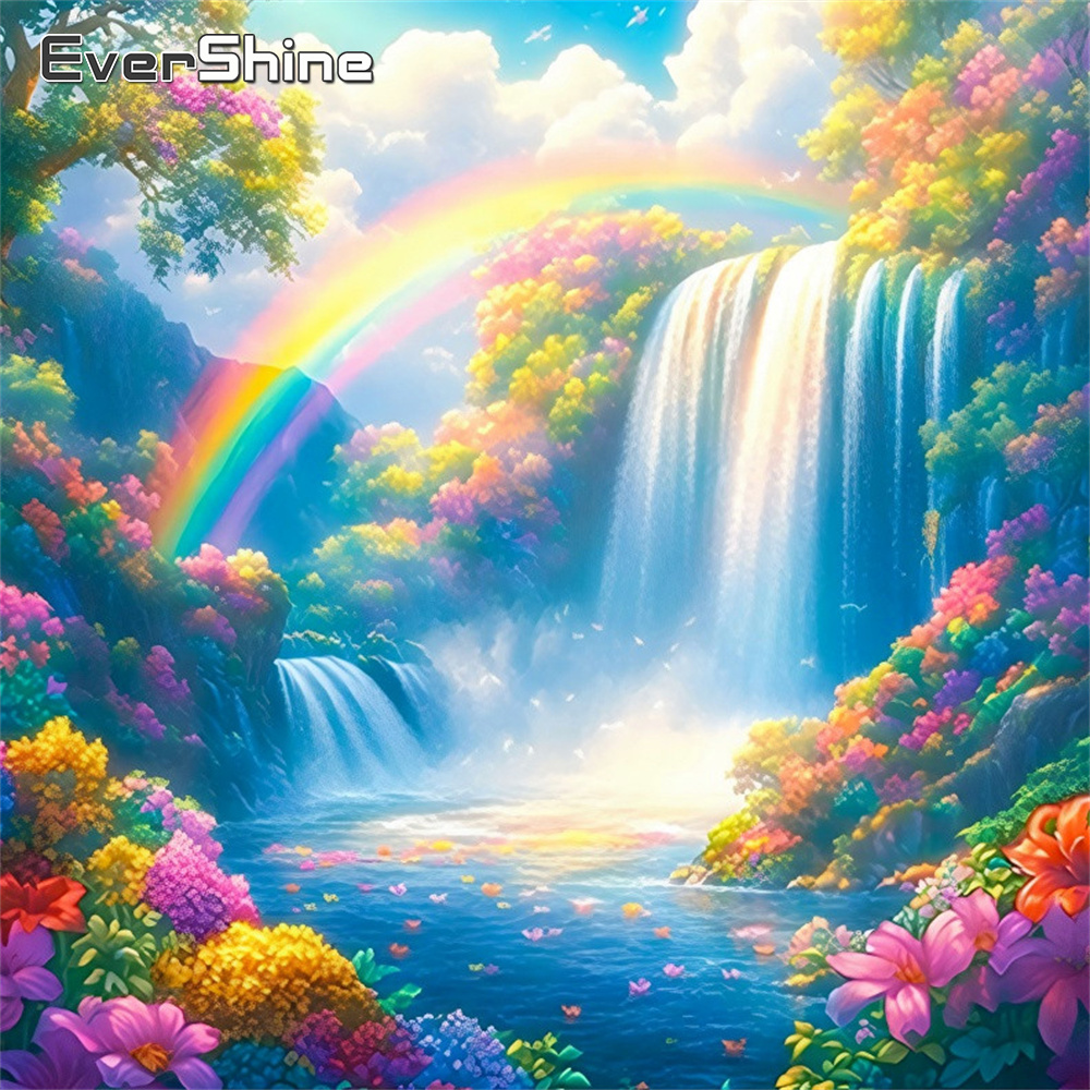 Embroidery Daisy - EverShine Diamond Embroidery Waterfall Landscape Full