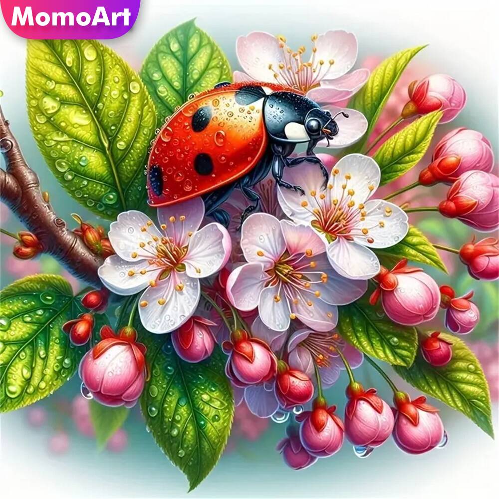 Embroidery Lady Bug - Momoart Diamond Embroidery Ladybug Mosaic Insect