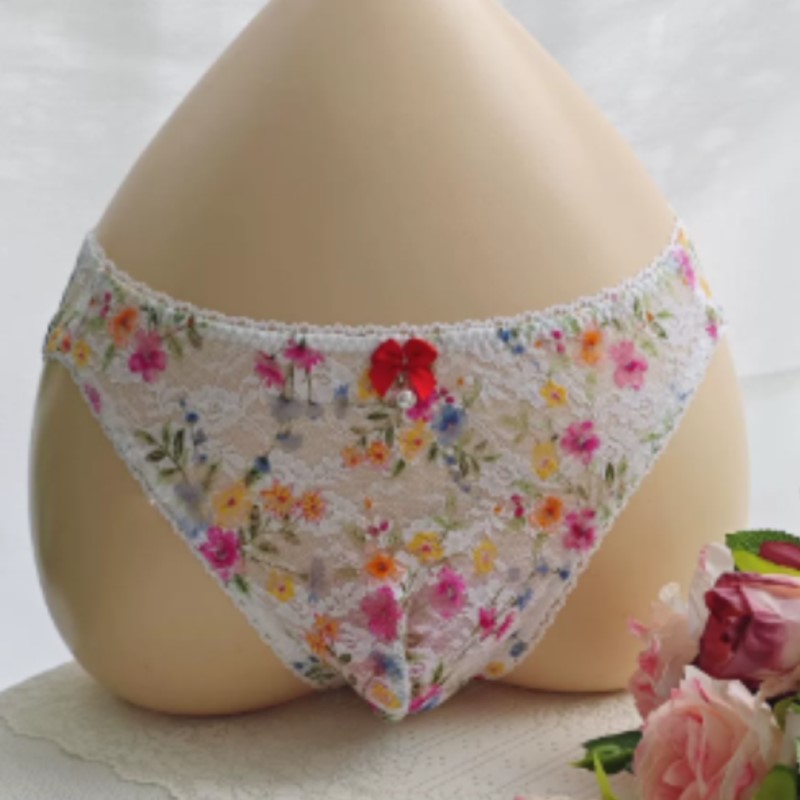 Embroidery Underwear - Sheer Sexy Man's Lace Panties Low