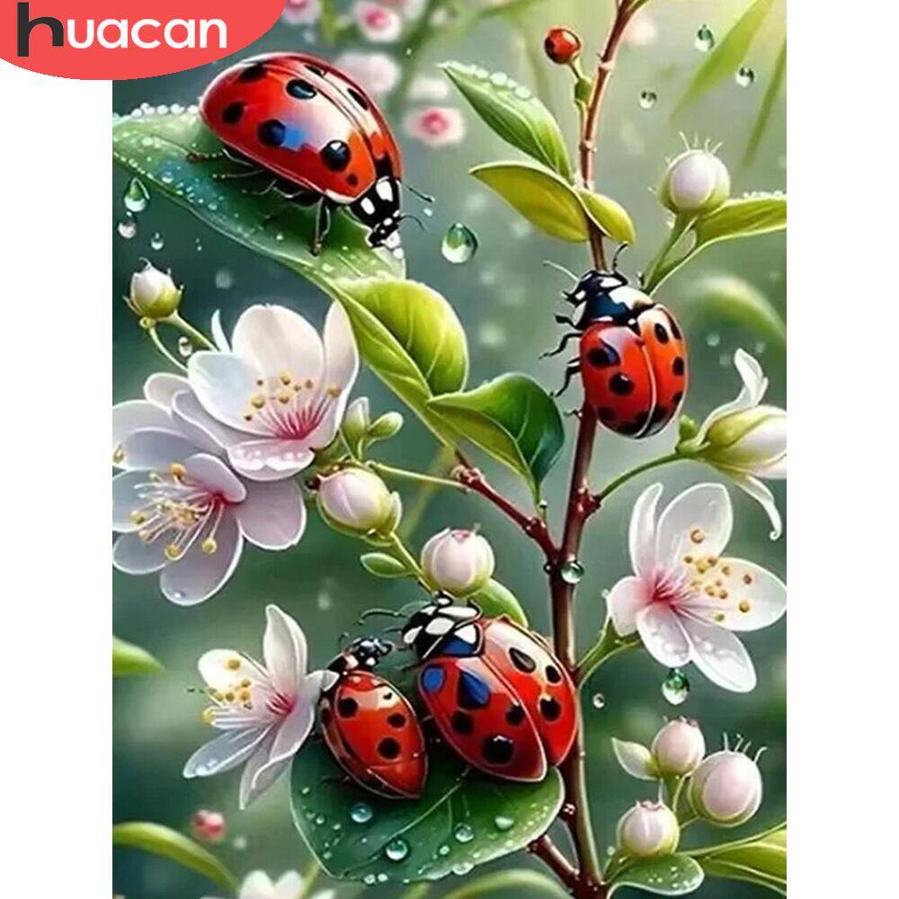 Embroidery Lady Bug - HUACAN 5d Diamond Painting Ladybug Mosaic
