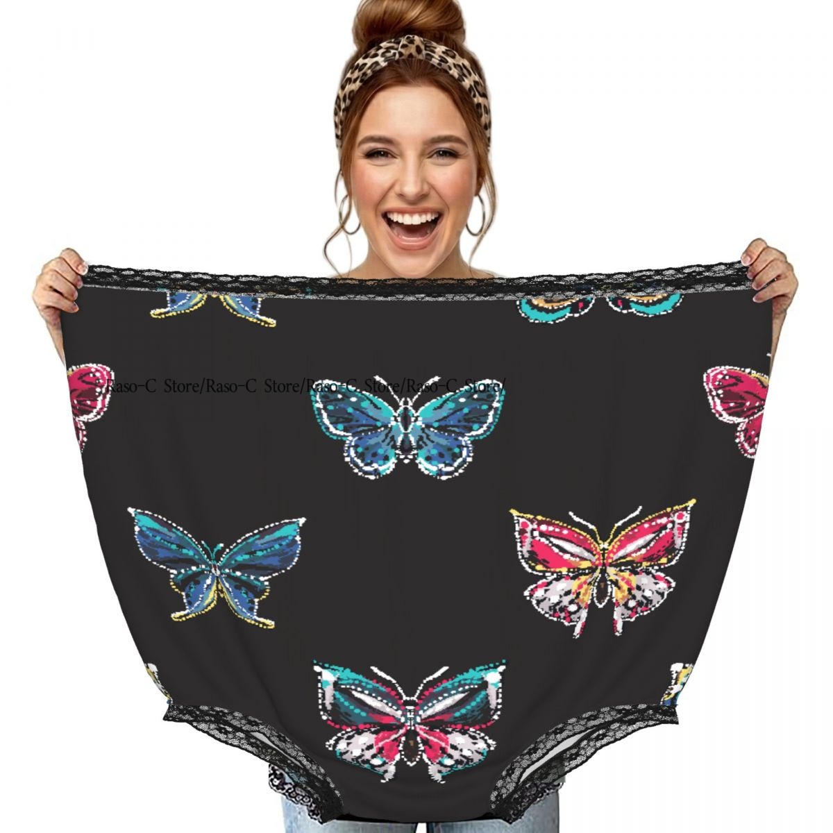 Embroidery Underwear - Funny Granny Underwear Embroidery And Rhinestones