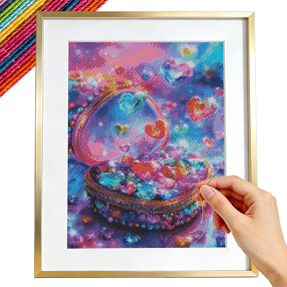 Embroidery Guide Paper - Embroidery Kits Heart Love Landscape Fantasy