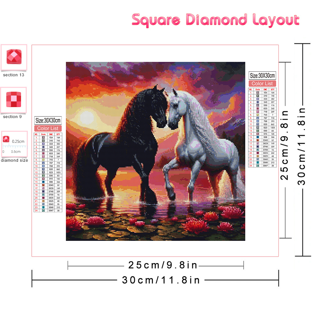 Huacan Full Diamond Painting A - Embroidery Horse review and price