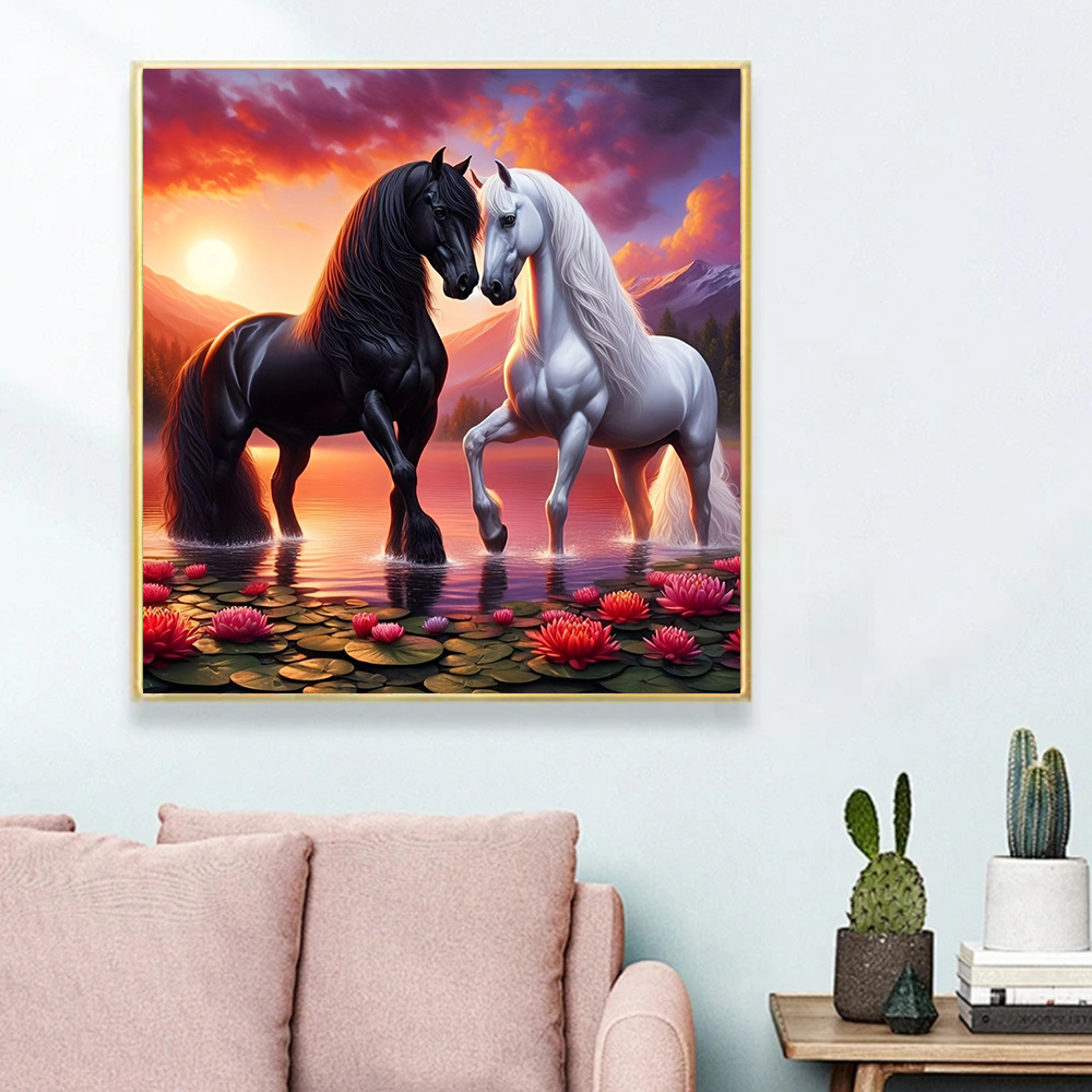 Huacan Full Diamond Painting A - Embroidery Horse review and price