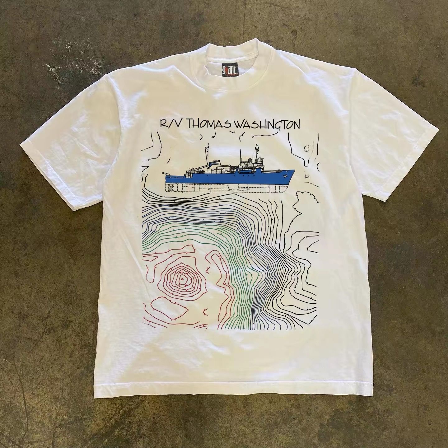 Y2K American Vintage Ocean Tee - Embroidery Normal Map review and price