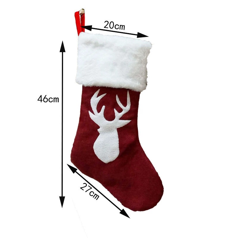 Red Santa Stocking Elk Snowfla - Embroidery Xmas Stocking review and price