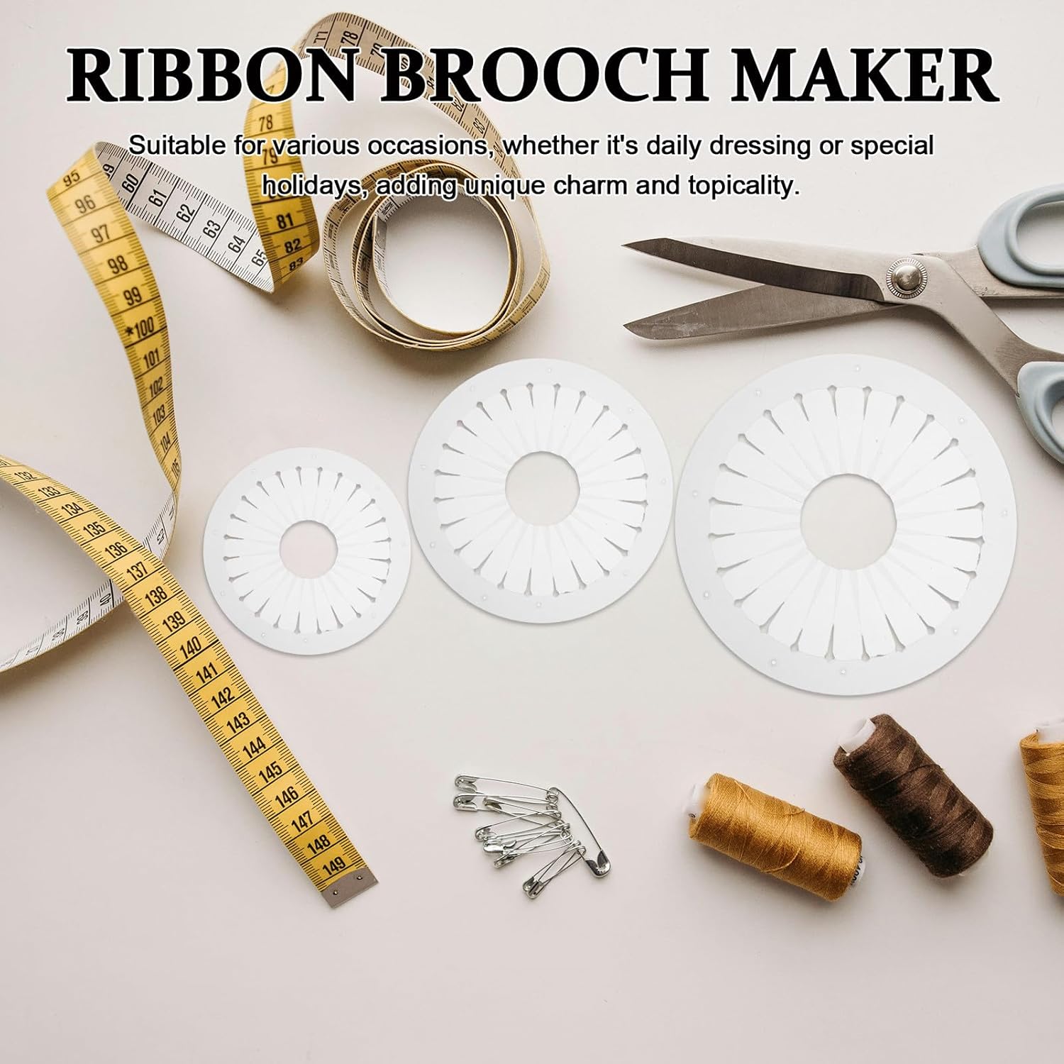 9cm 12cm 15cm Rosette Maker DI - Embroidery Daisy review and price
