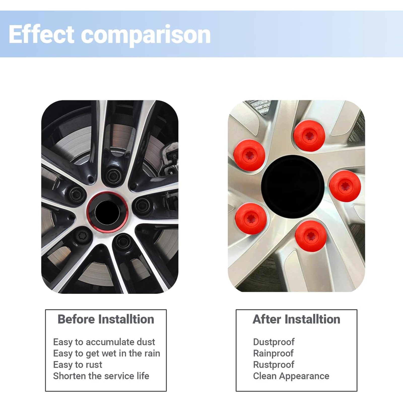20PCS Car Wheel Lug Nut Covers - Embroidery Removal review and price