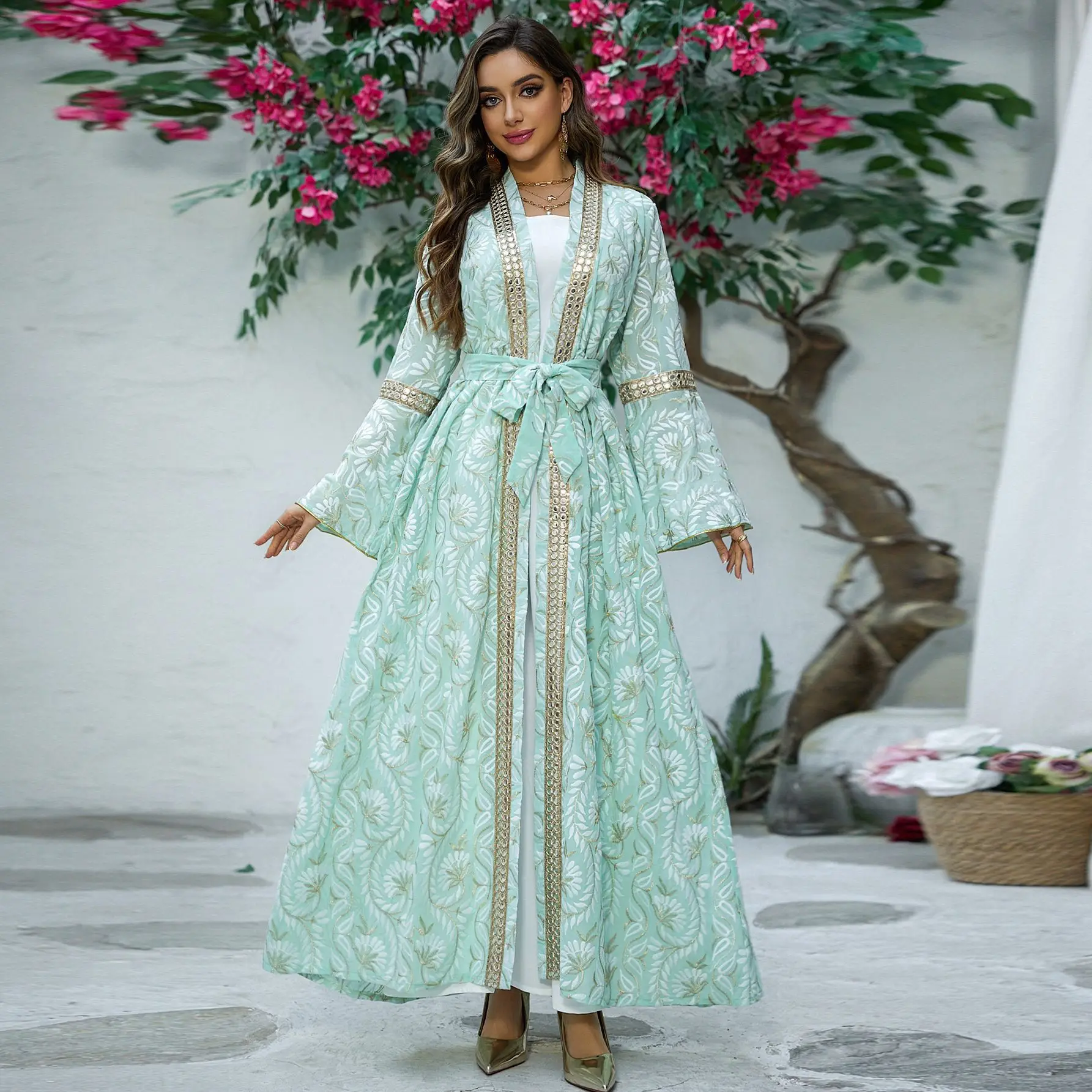 2pcs Muslim Set Women Long Dre - Embroidery Kebaya review and price