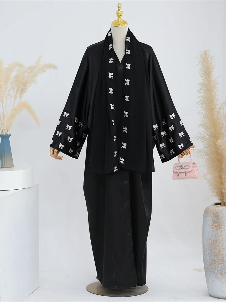 Ramadan Black Heart Abaya Dame - Embroidery Kebaya review and price