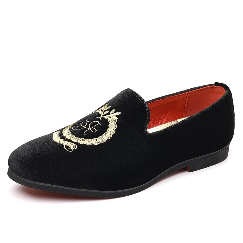 Luxury Designer Loafers Suede  - Embroidery On Leather review and price