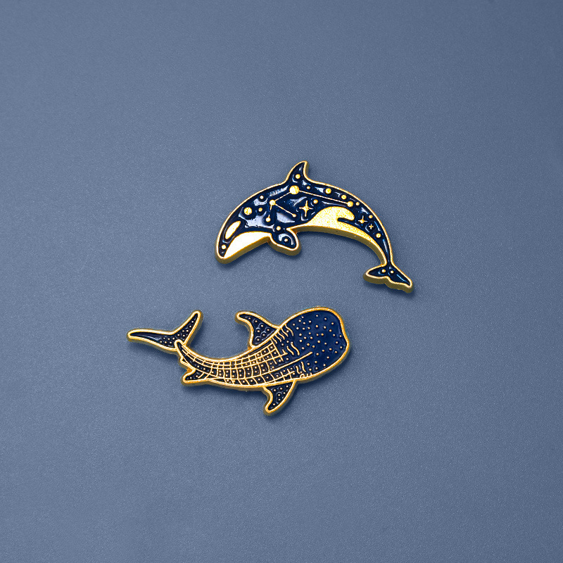 Cute Blue Whale Dolphin Brooch - Embroidery Whale review and price