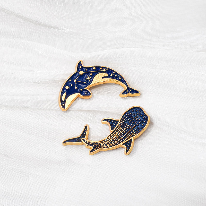 Cute Blue Whale Dolphin Brooch - Embroidery Whale review and price