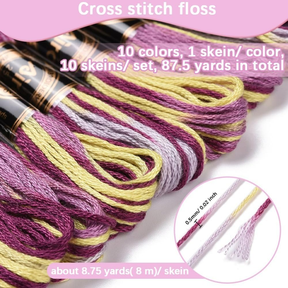 6 Strands Purple Variegated Em - Embroidery Diy review and price