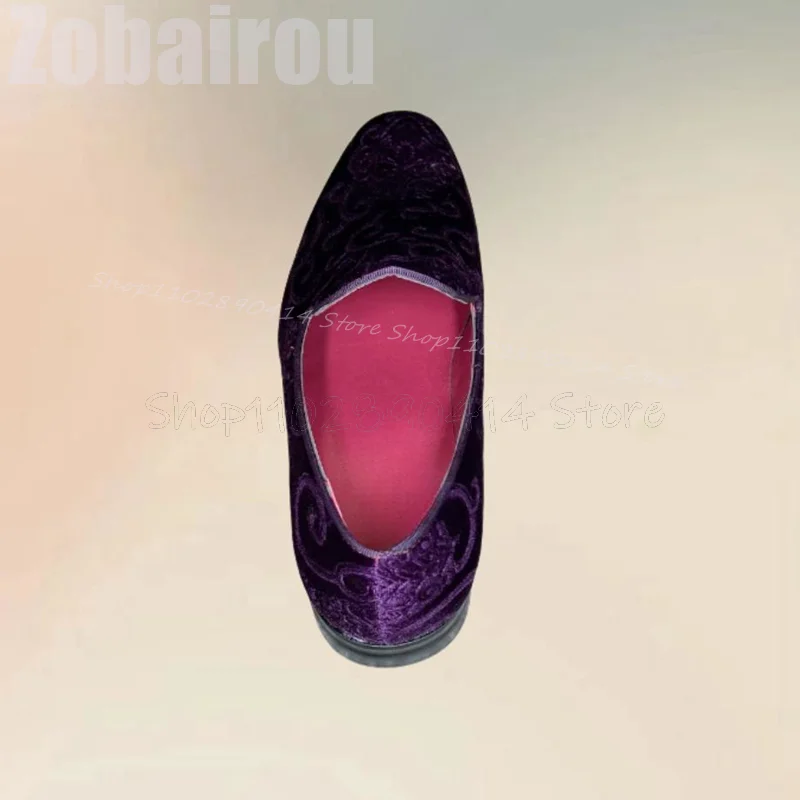 Purple Embroidery Design Suede - Embroidery On Leather review and price