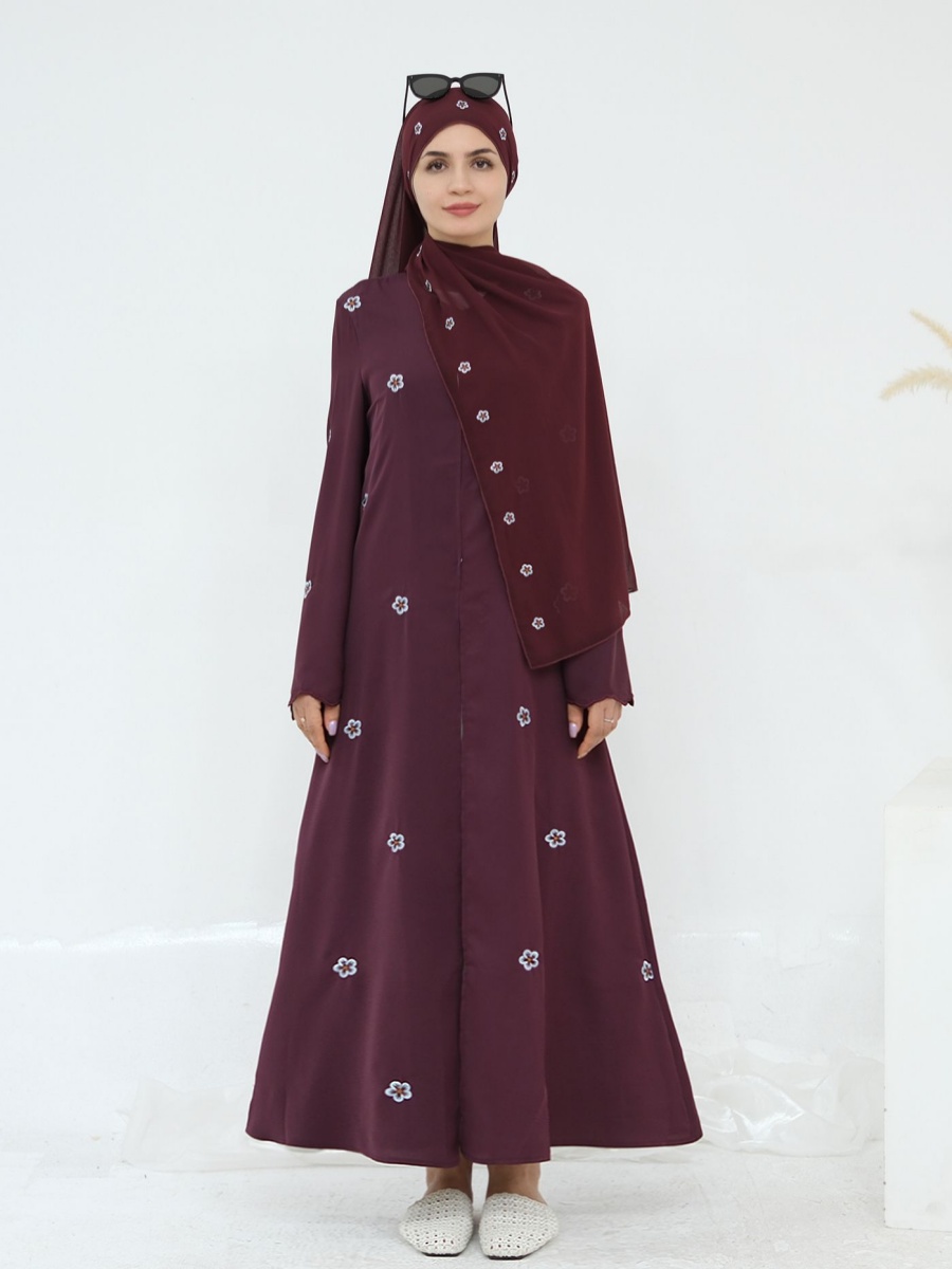 Muslim Women Dubai Abaya Luxur - Embroidery Kebaya review and price