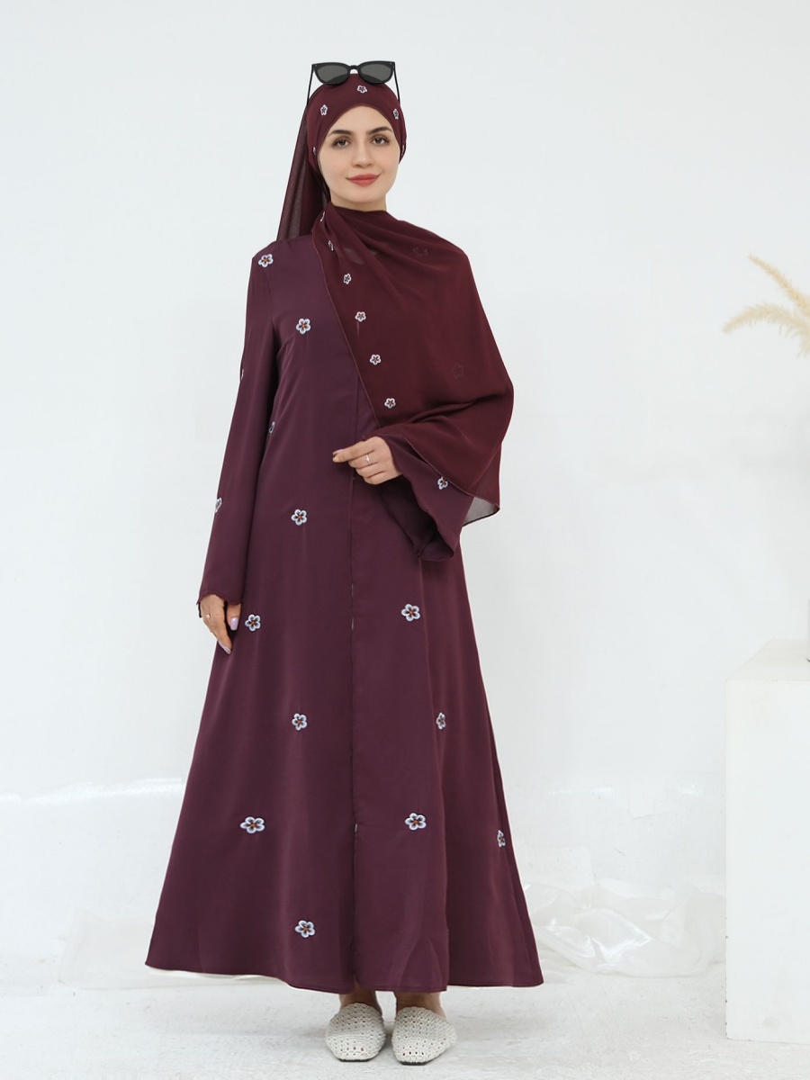 Muslim Women Dubai Abaya Luxur - Embroidery Kebaya review and price
