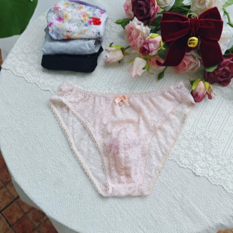 Sheer Sexy Man's Lace Panties  - Embroidery Underwear review and price