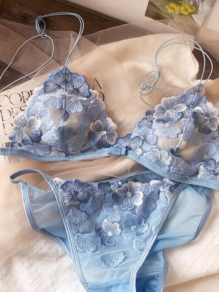 French Niche Lingerie Set Embr - Embroidery In Australia review and price