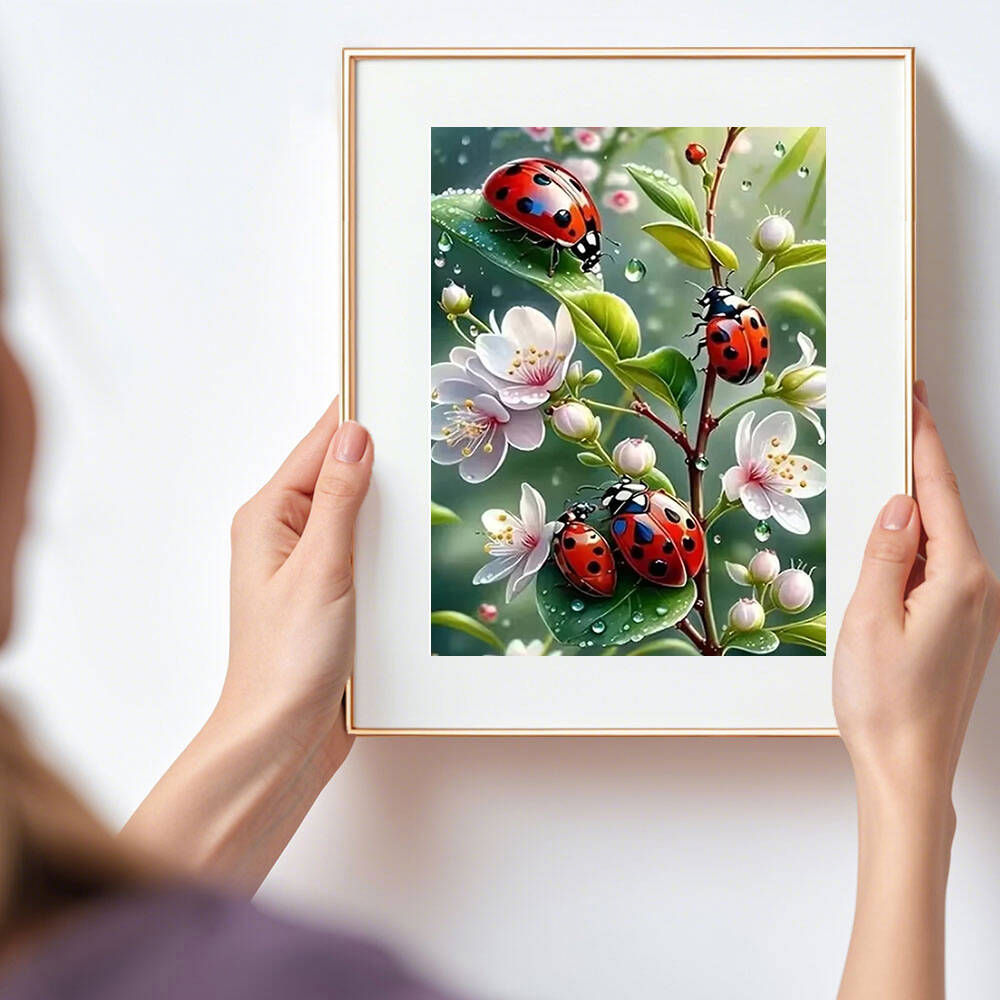 HUACAN 5d Diamond Painting Lad - Embroidery Lady Bug review and price