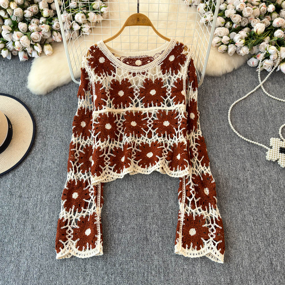 Floral Crochet Top for Women L - Embroidery Daisy review and price