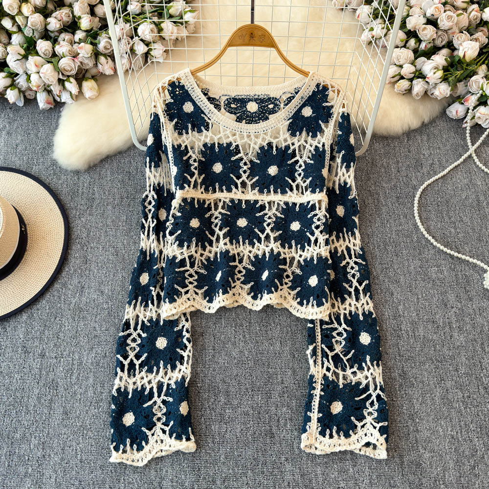 Floral Crochet Top for Women L - Embroidery Daisy review and price