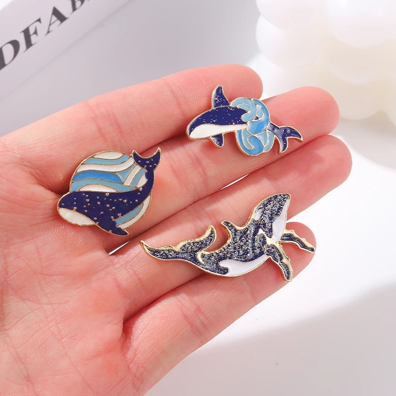 Sea Whale Series Enamel Pin Ca - Embroidery Whale review and price