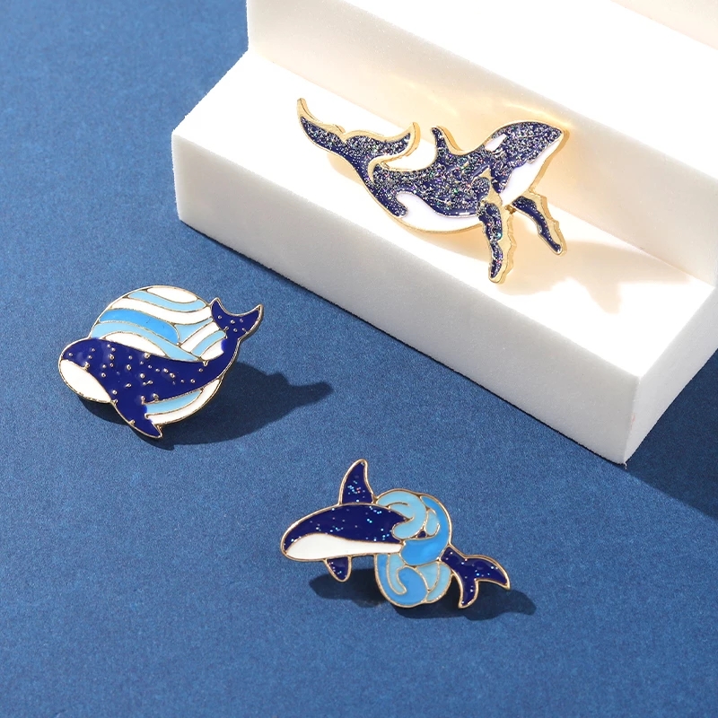 Sea Whale Series Enamel Pin Ca - Embroidery Whale review and price