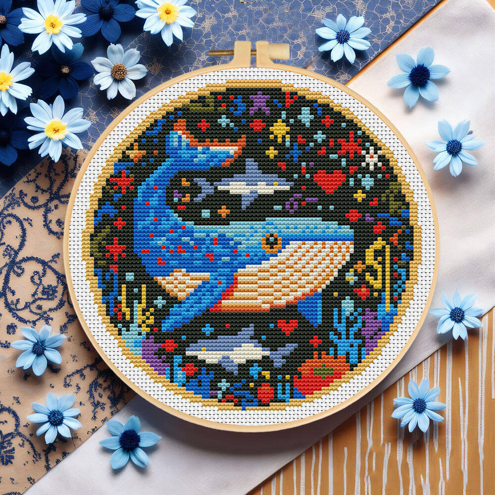 DIY Cross Stitch Whale Embroid - Embroidery Whale review and price