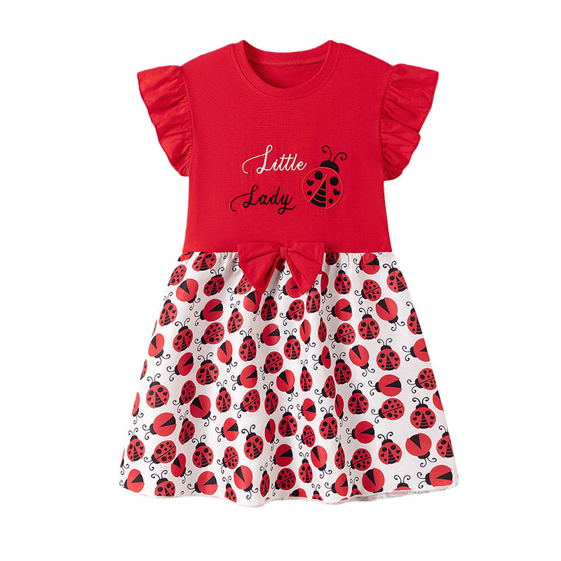 Short Sleeve Girls Dresses 2-7 - Embroidery Lady Bug review and price