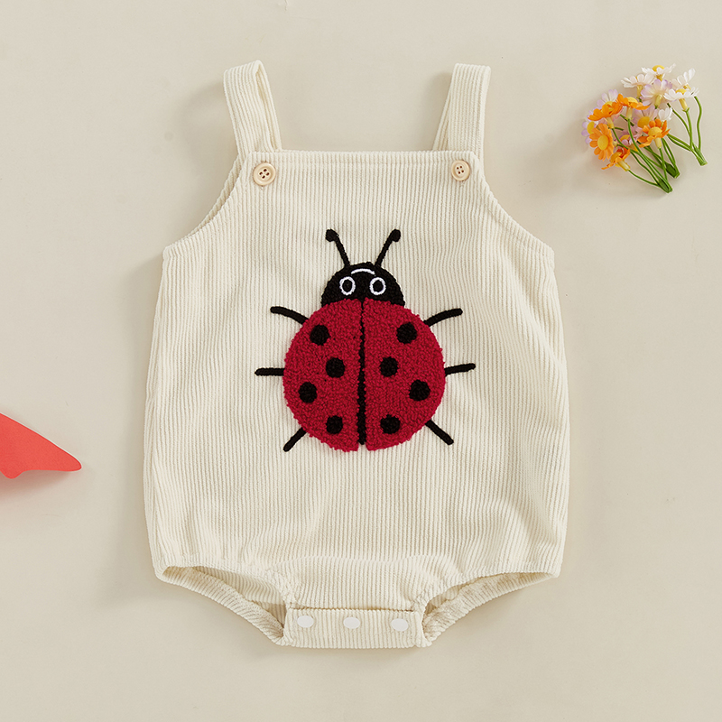 Summer Baby Romper Sleeveless  - Embroidery Lady Bug review and price