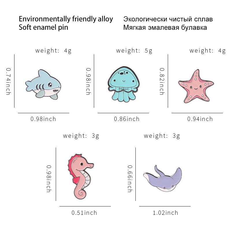 Cute Ocean Sea Animal Enamel P - Embroidery Whale review and price