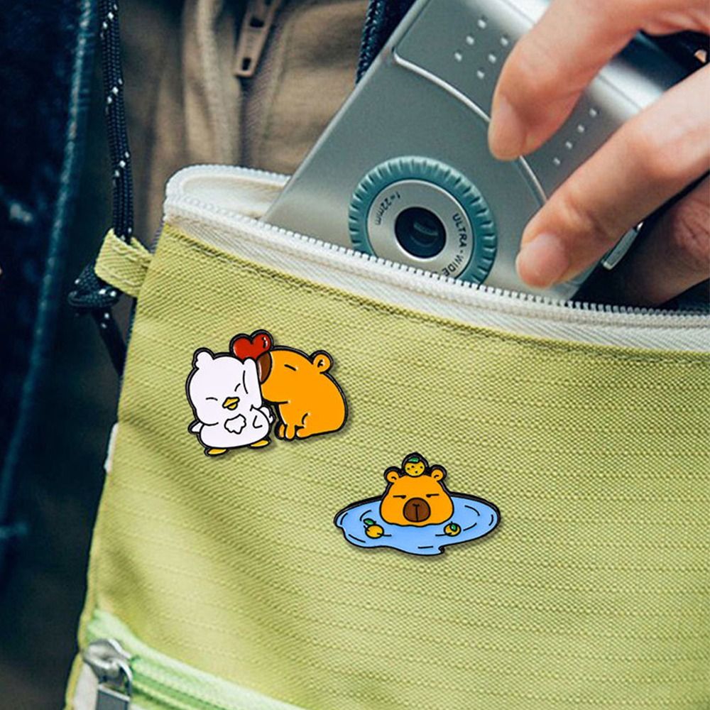Cartoon Capybara Brooch Creati - Embroidery Whale review and price